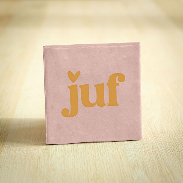 Tegeltje juf hartje